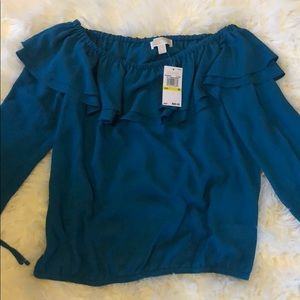 Michael kors off the shoulder shirt